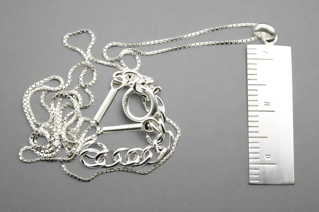 Sterling Silver Measure Necklace - Elegant & Durable Jewelry for Everyday Wear, Gifts & Special Occasions