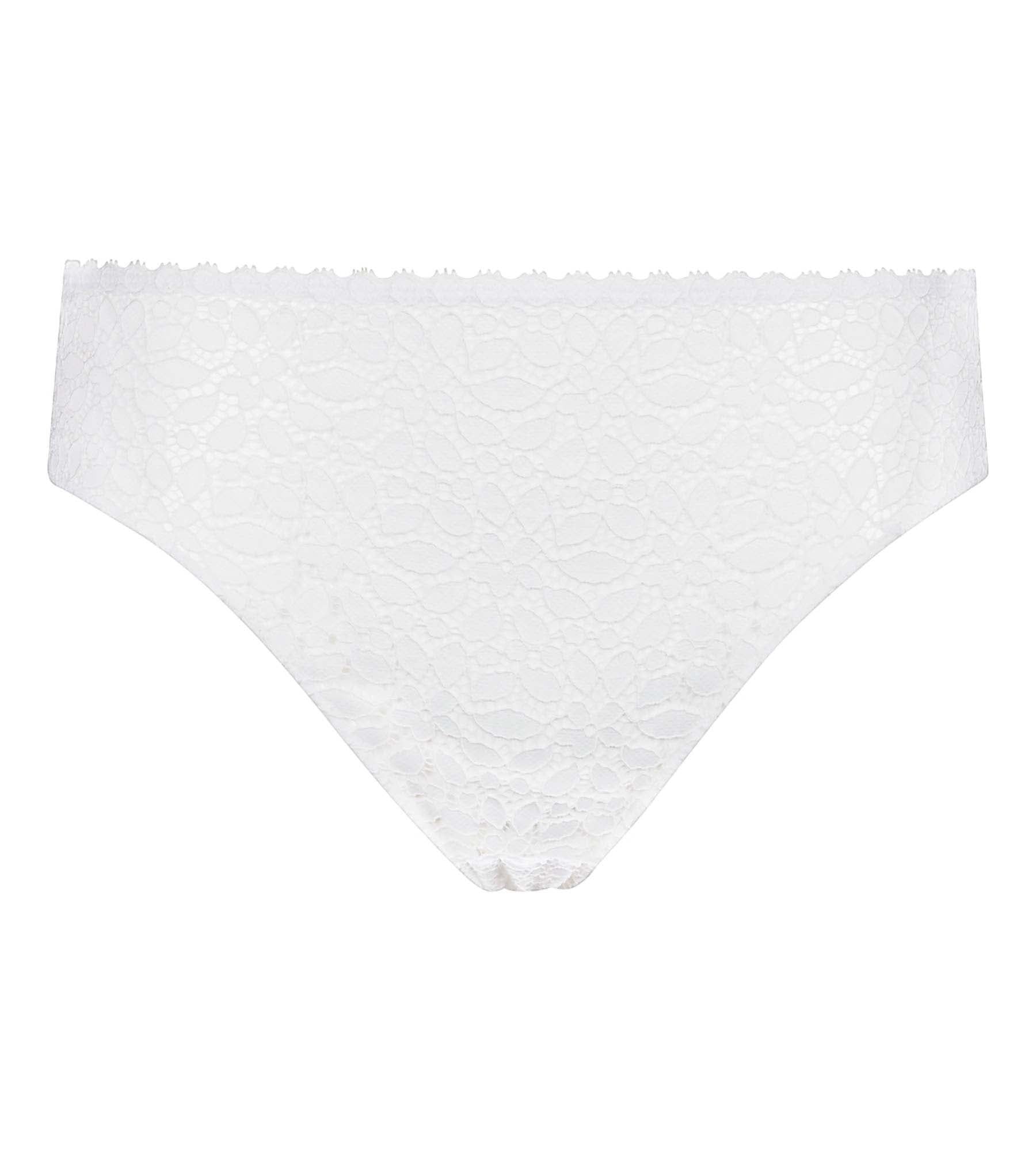 Floral Lace Culotte - Breathable White Lace Underwear for Women | Comfortable Daily Wear & Special Occasions