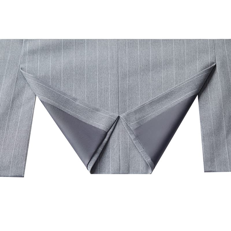 Men's Slim Fit 3-Piece Pinstripe Suit Set - Single Breasted Notch Lapel Blazer, Vest & Dress Pants | Formal Business Attire, Office Wear, Wedding & Special Occasions