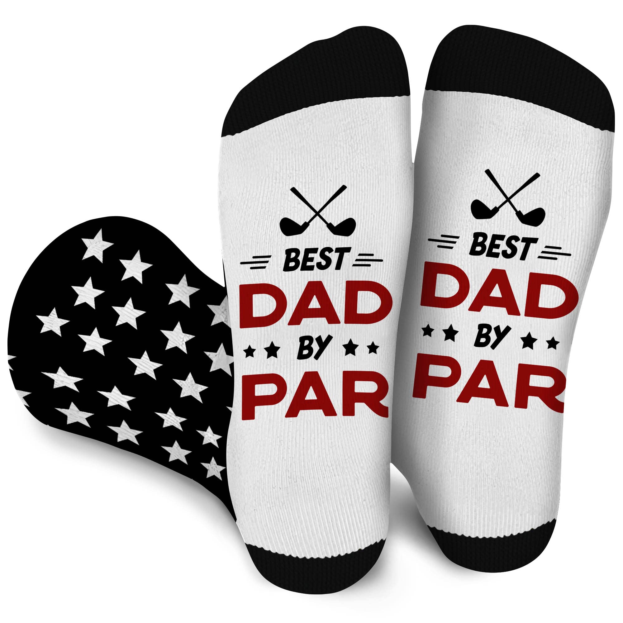 LASFOUR Personalized Funny Golf Socks for Men - Novelty Crazy Socks with Custom Designs - Perfect Golf Gifts for Golfers & Golf Lovers - Great for Golf Tournaments, Father's Day & Birthday Presents