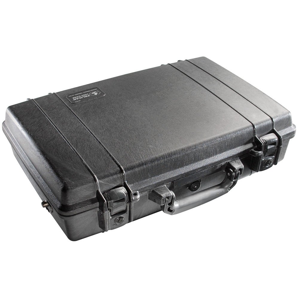 Pelican 1490CC1 Waterproof Laptop Case - Shockproof & Durable Black Hard Shell Carrying Case for 15-17 Inch Laptops - Perfect for Travel, Business & Outdoor Use