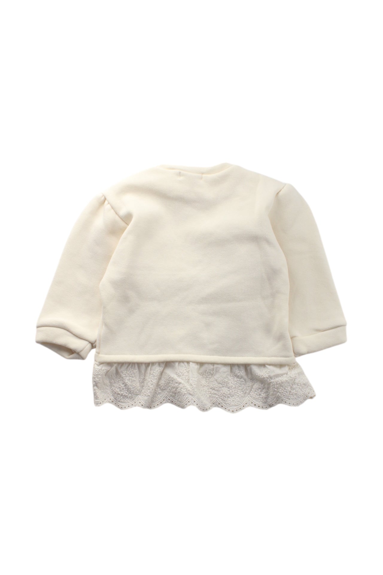 Aosta Long Sleeve Blouse with Delicate Lace Hem for Toddler Girls 3T - Perfect for Birthday Parties, Family Photos & Special Occasions