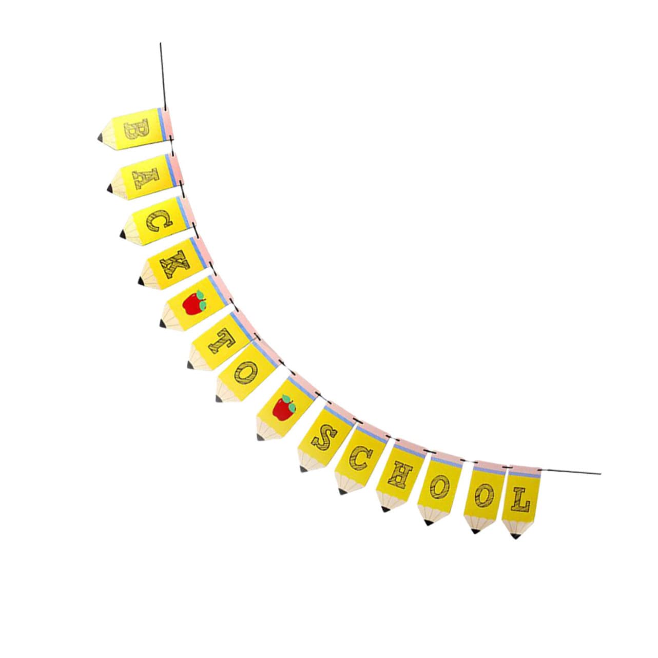 STOBAZA First Day of School Decorations - 12 Pack Party Pull Flags & Banners for Back to School Season - Perfect for Classroom Decor, Welcome Back Parties & Photo Booths