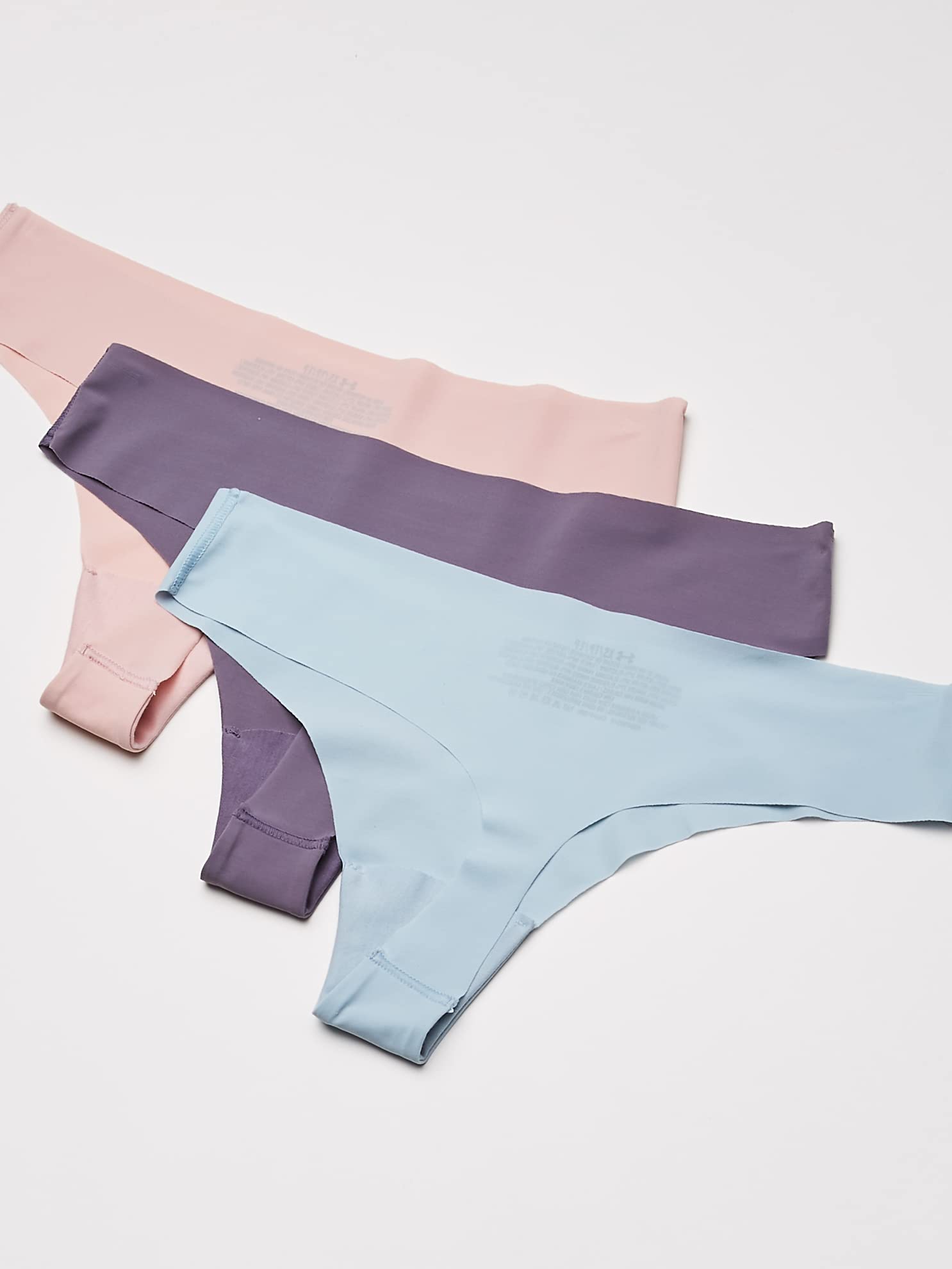 Under Armour Women's 3-Pack Pure Stretch No Show Thong Underwear - Ultra Soft, Breathable & All-Day Comfort for Workout, Yoga & Everyday Wear