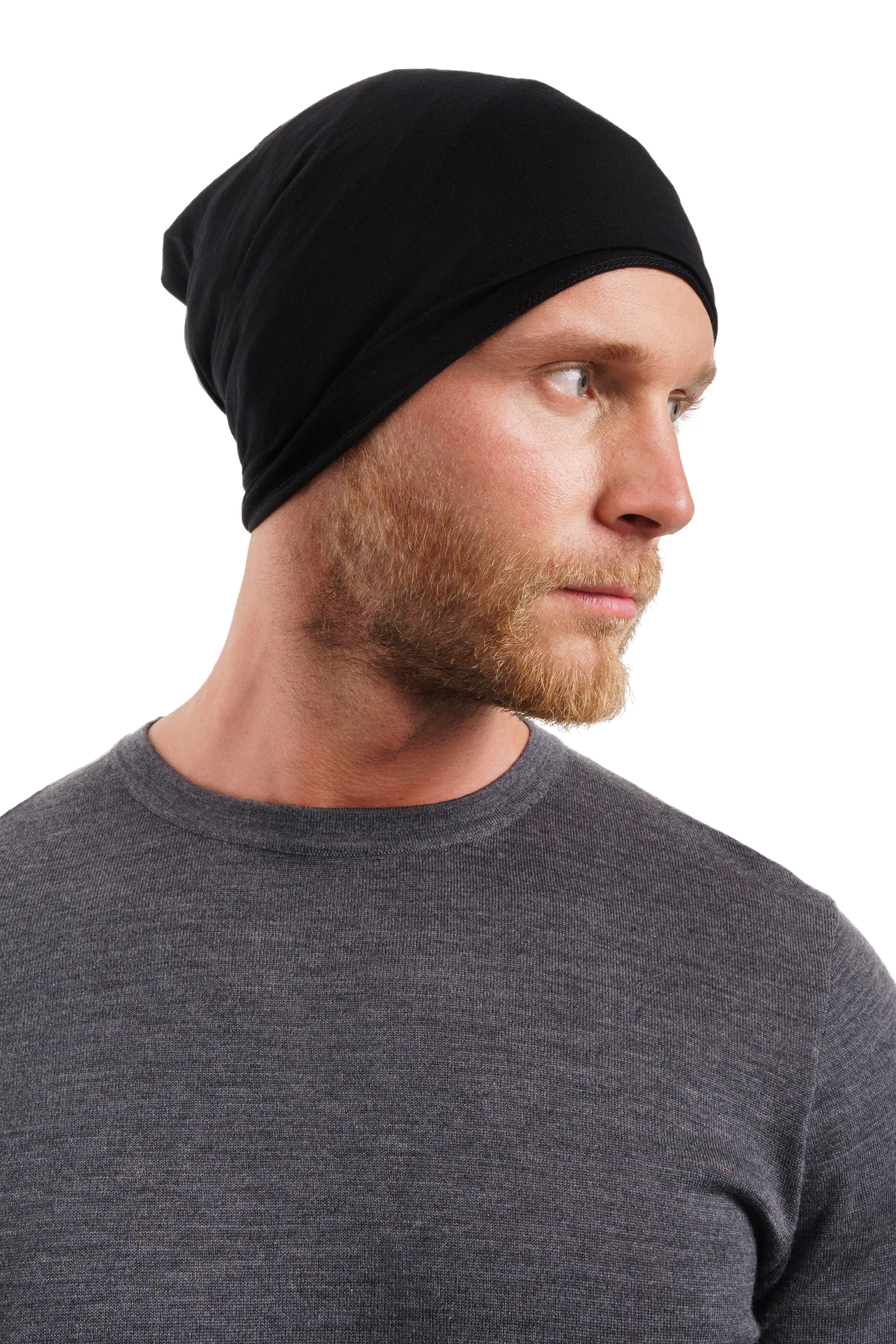 Premium Merino Wool Neck Gaiter - 165 Black | Warm Winter Scarf for Outdoor Activities, Skiing, Hiking & Cycling