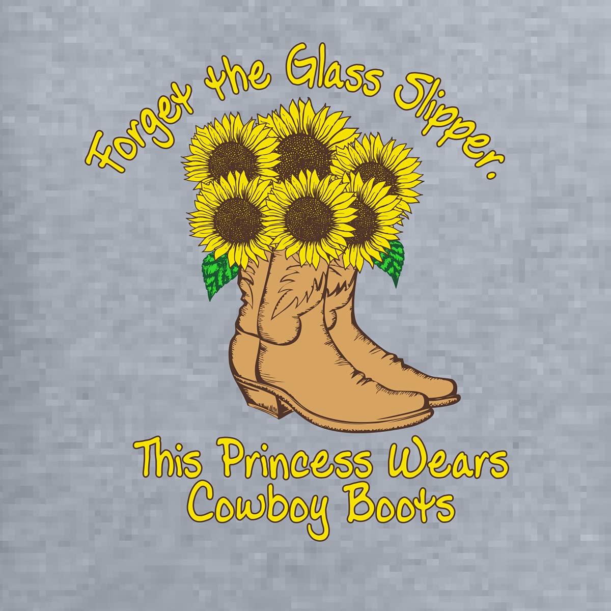 Princess Wears Cowboy Boots Graphic T-Shirt for Women - Trendy Pop Culture Tee for Casual Wear, Concerts & Western Theme Parties