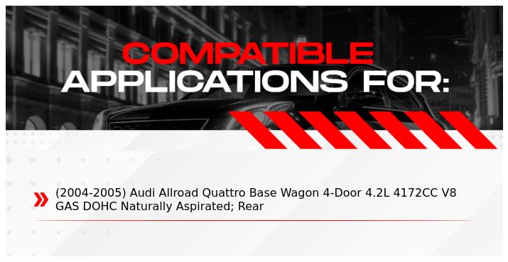 R1 Concepts Rear Brake Pads and Rotors Kit - Semi Metallic Brake System for 2004-2005 Audi Allroad Quattro | Perfect for Daily Commuting & Highway Driving