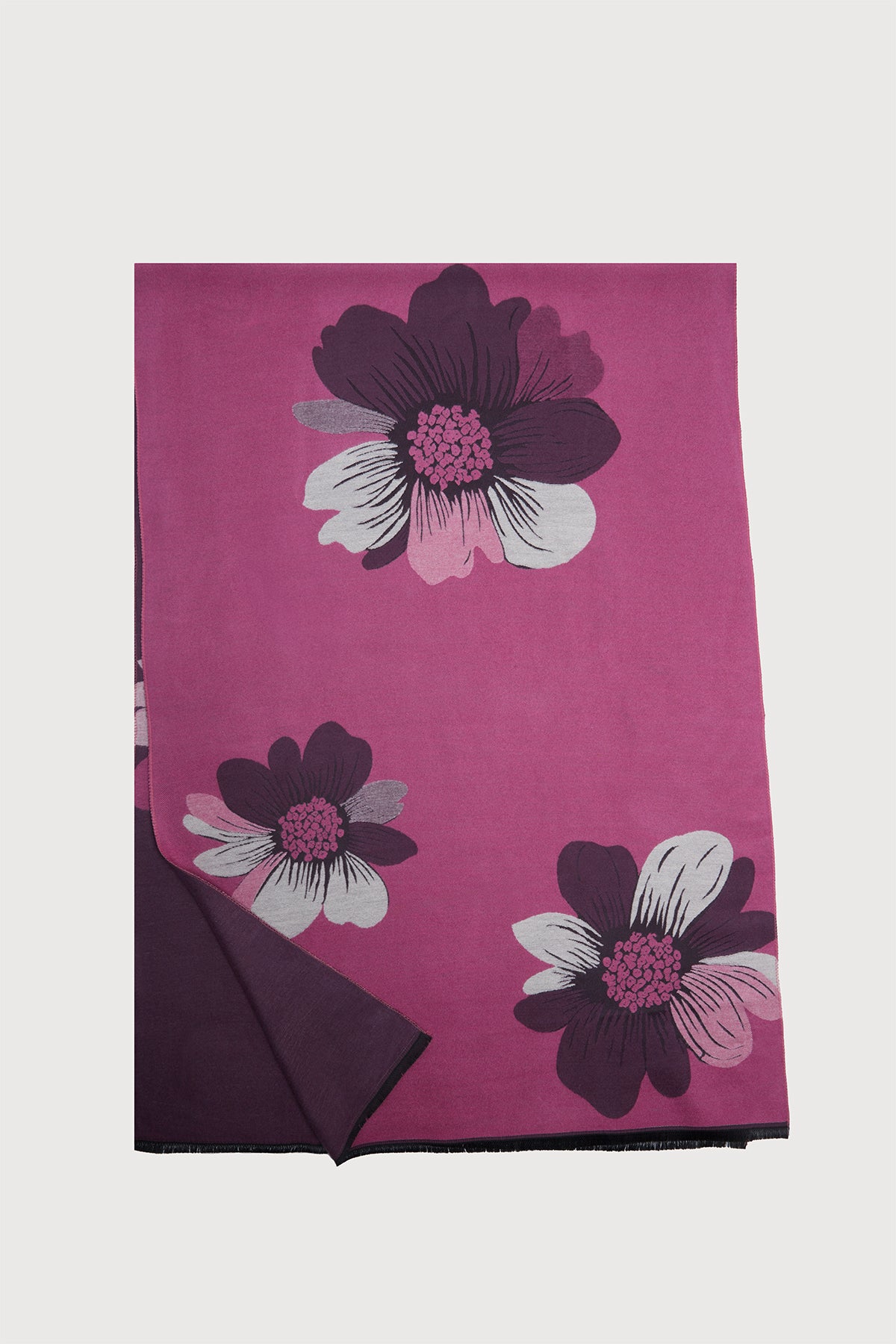 Fresh Floral Reversible Scarf - Lightweight Fashion Accessory for Women - Perfect for Spring Outfits, Office Wear & Special Occasions