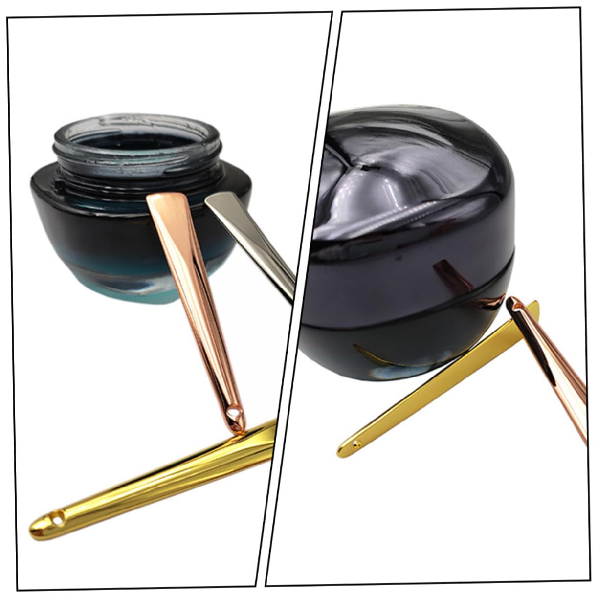 Baluue 3-Piece Zinc Alloy Makeup Spatula Set - Facial Cream Mixing Tool, Cosmetic Scoop & Eye Cream Spoon for Skincare Routine (Random Colors) | Perfect for DIY Beauty, Travel & Salon Use