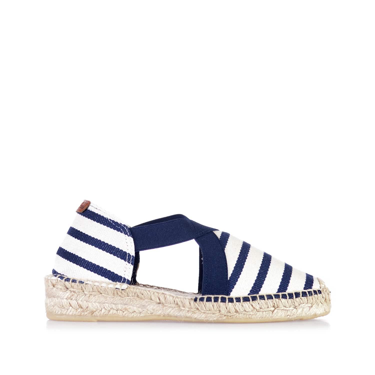 Women's Striped Cotton Blend Wedge Espadrille Shoes - Comfortable Summer Casual Flats for Beach, Vacation & Everyday Wear