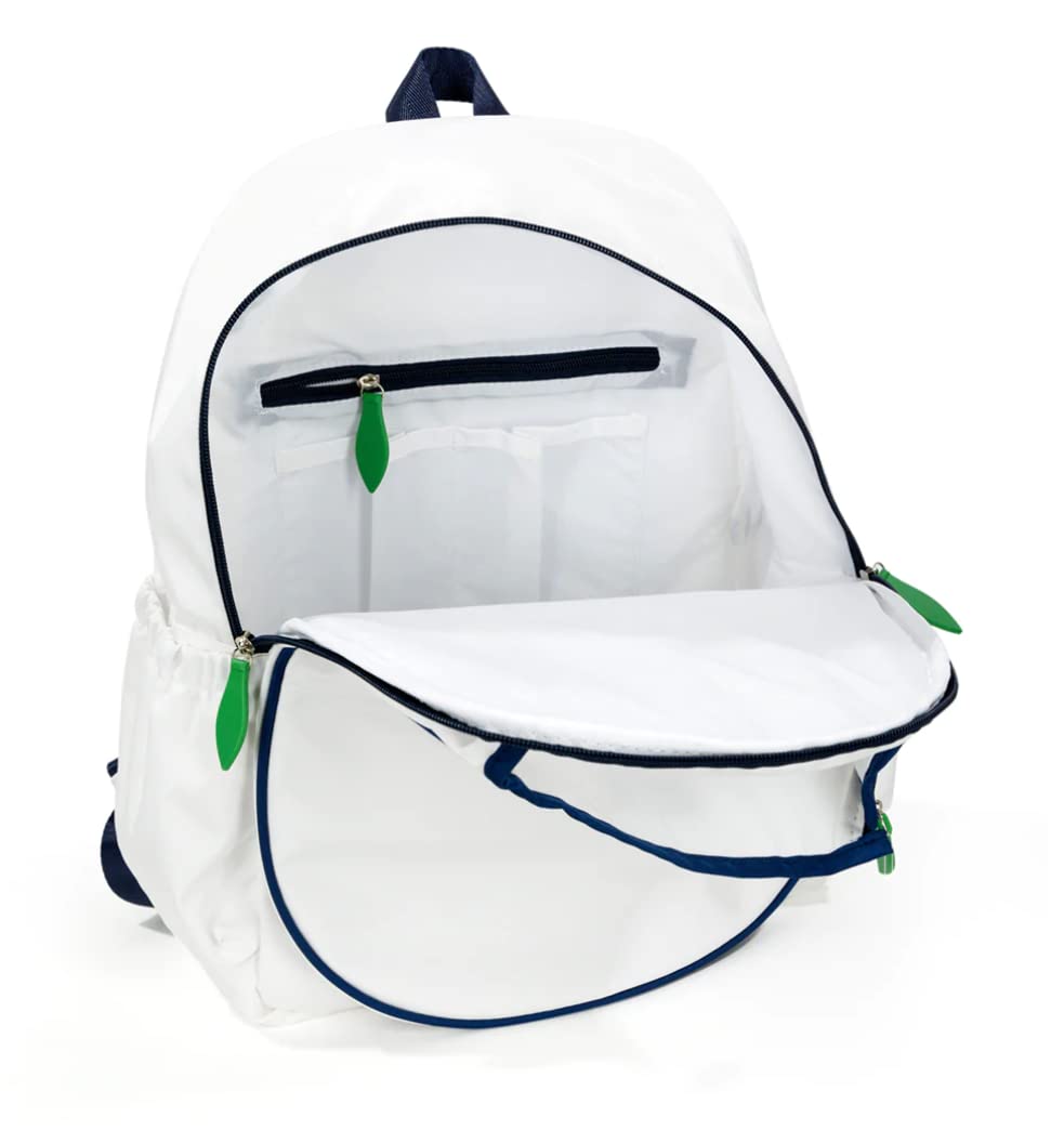 Ame & Lulu Game On Tennis Backpack with Padded Adjustable Straps & 2 Water Bottle Pockets - Durable Sports Backpack for Tennis, Gym, School & Travel