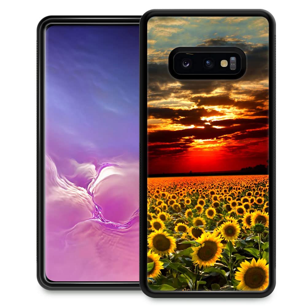 Samsung Galaxy S10 Lite Case with Sunflower Design - Shockproof Anti-Scratch Tempered Glass Cover for Women & Girls - Compatible with 6.7-inch Samsung S10 Lite - Perfect for Daily Use, Travel & Outdoor Activities