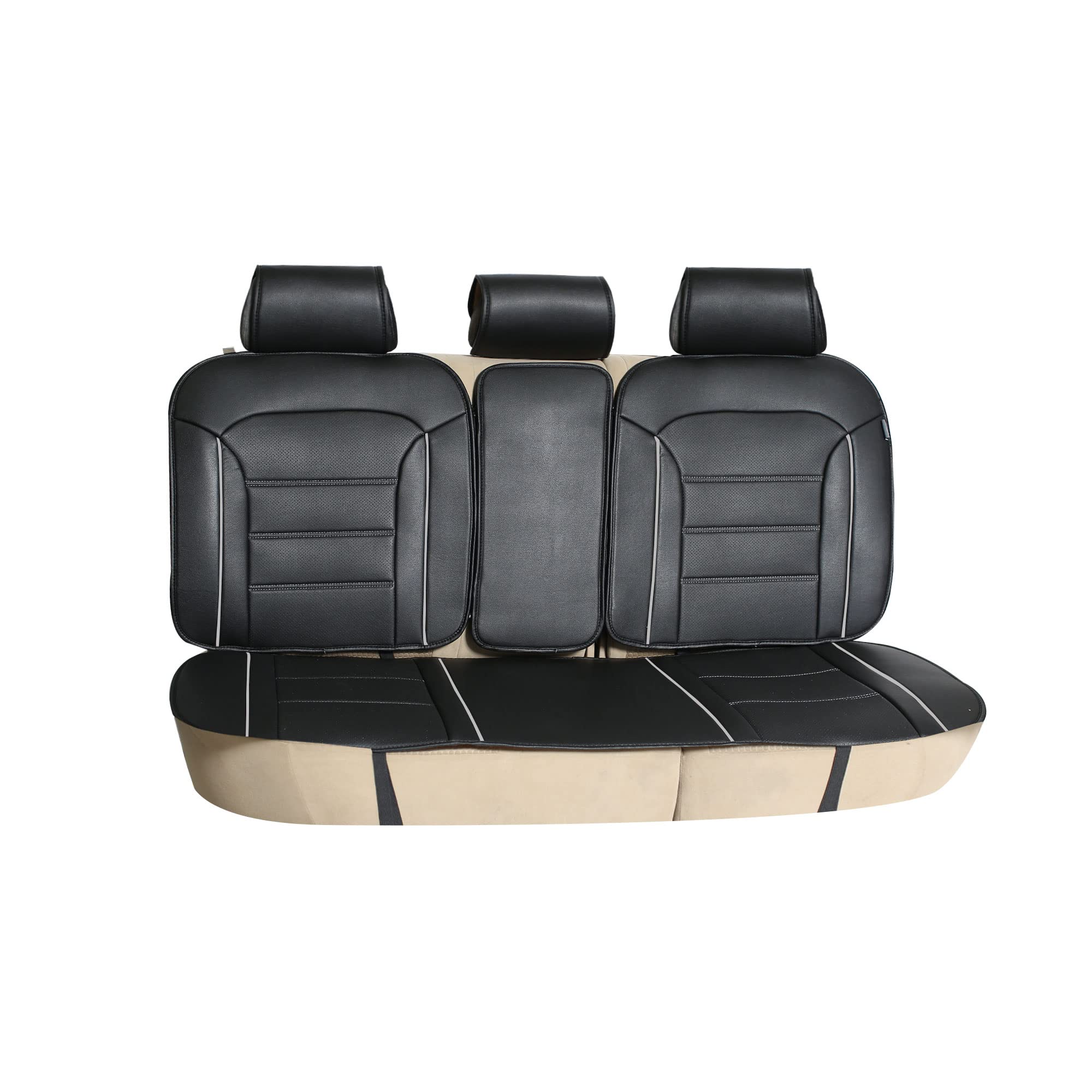Universal Faux Leather Car Seat Cover - Split Bench Fit for SUV, Sedan, Van - Gray Interior Upgrade