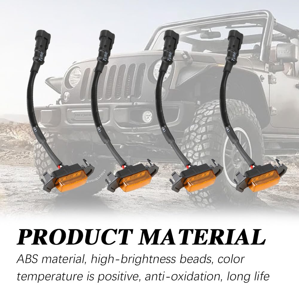 ASUBHA 4PCS LED Amber Lights - Super Bright Grill Lights with Wiring Harness, Waterproof Front Grille Car Accessories for 2016-2019 Toyota Tacoma TRD PRO | Perfect for Off-Roading, Night Driving & Truck Customization