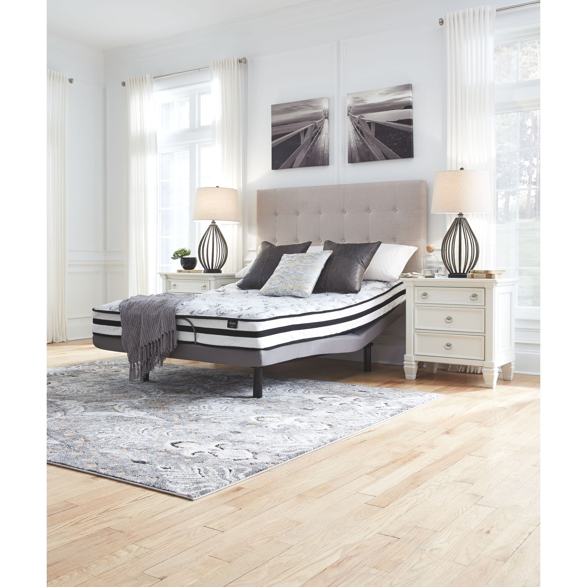 Ashley 8 Inch Full Size Chime Innerspring Mattress - Medium Firm Support for Back Sleepers & Guest Rooms, Perfect for Dorms, Apartments and Small Bedrooms