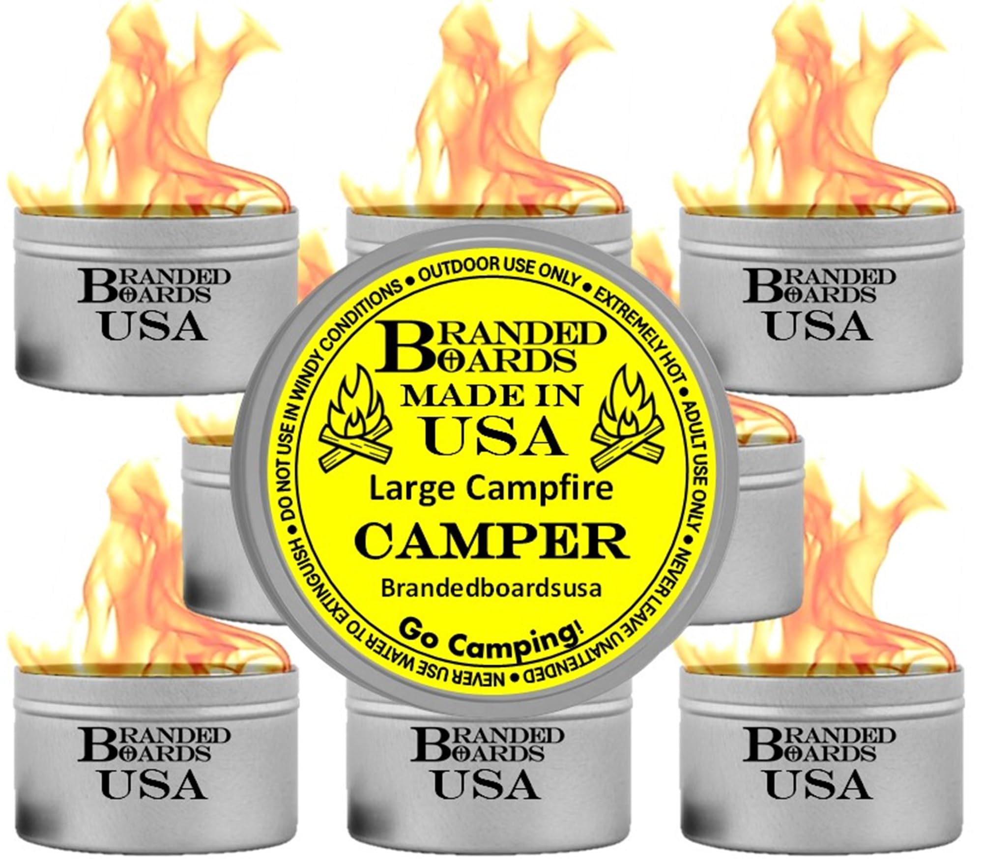 Portable Mini Bonfire Campfire in a Can - Made in USA | Reusable 5-Hour Burn Time for Camping, Survival & Outdoor Adventures | Perfect for Picnics, Parties, S'Mores & Emergency Preparedness