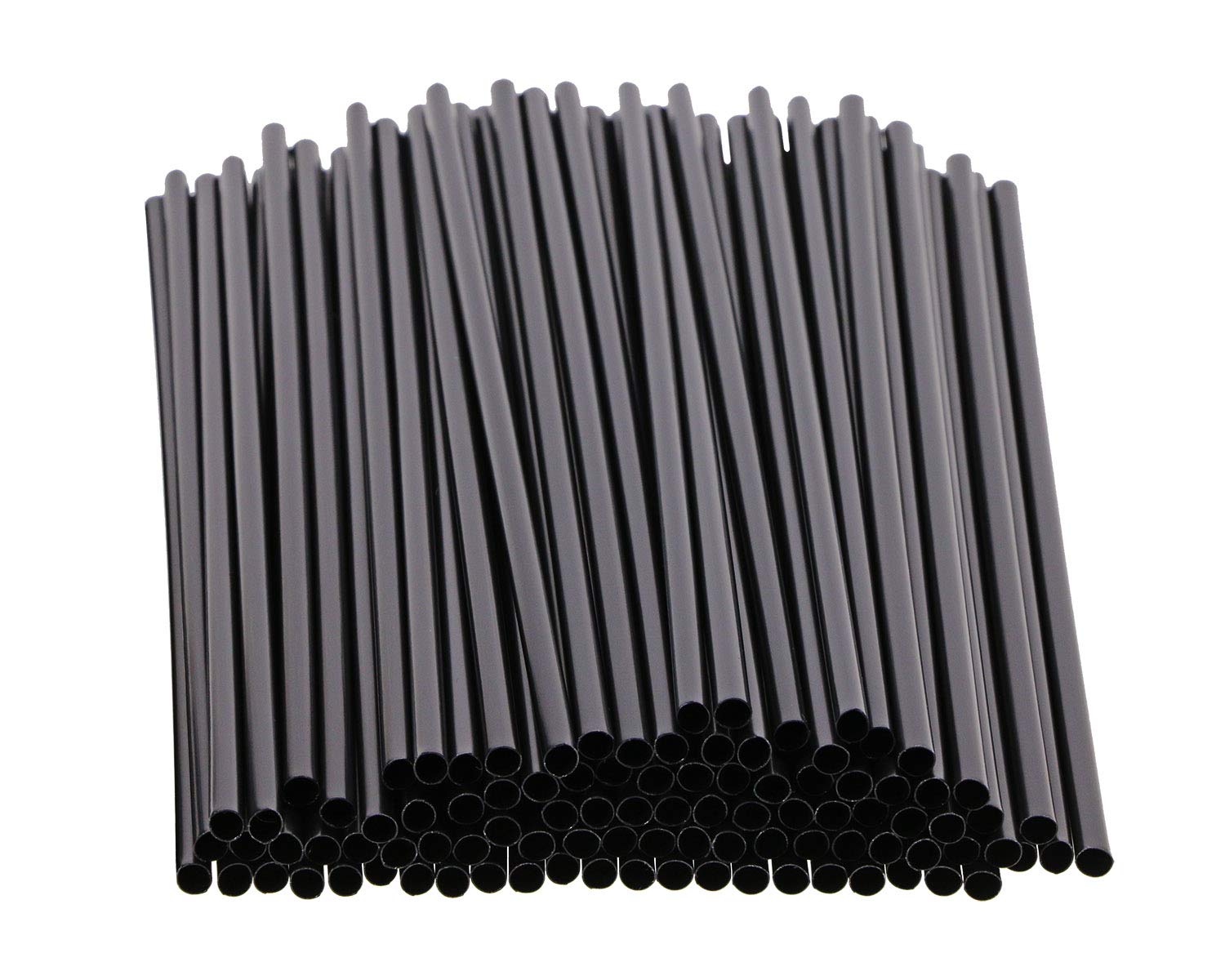 Tupalizy 100PCS Black Plastic Straws - 5.12 Inch Reusable Drinking Straws for Coffee, Tea, Cocktails, Hot & Cold Beverages - Perfect for Weddings, Home Bars, Travel Mugs & DIY Crafts