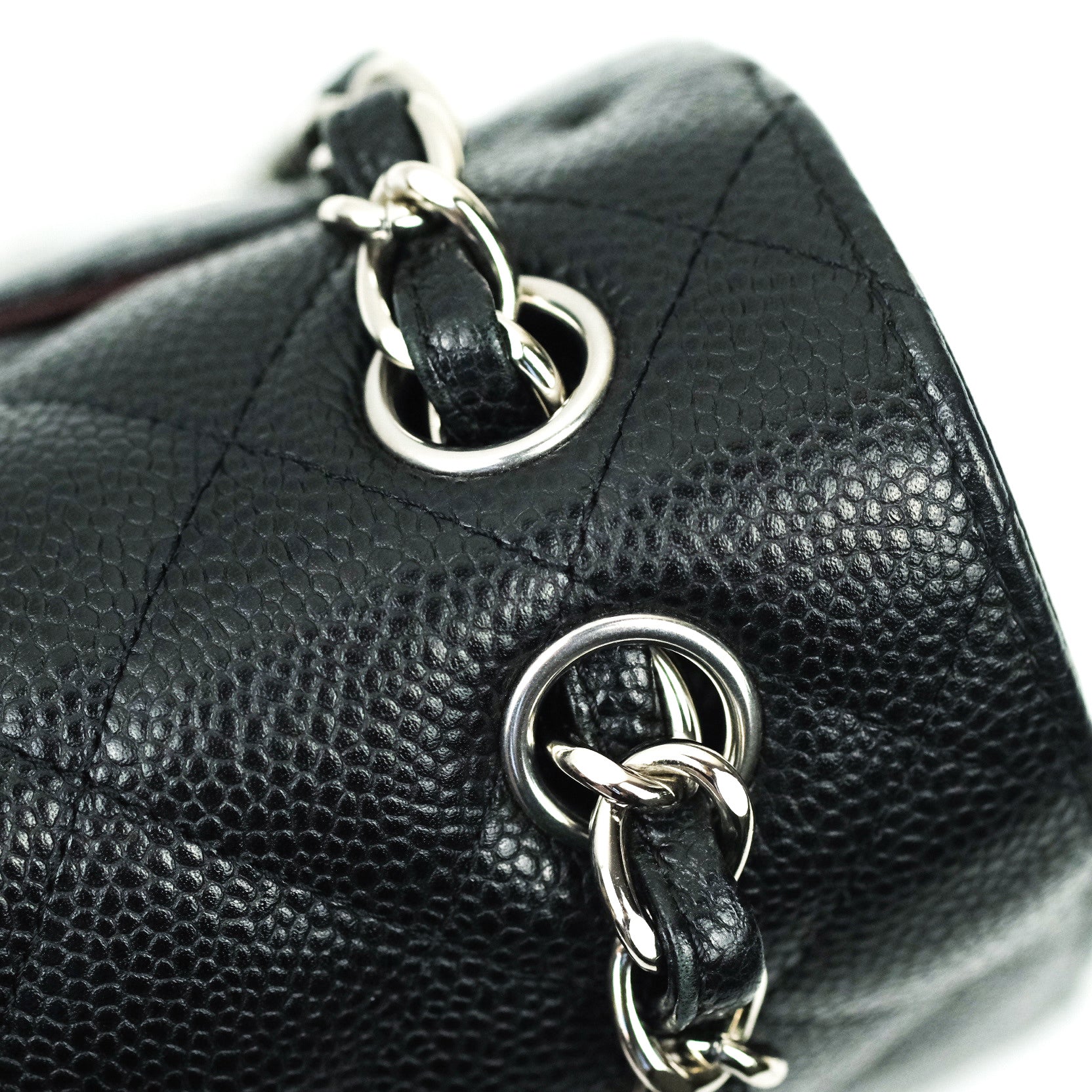 Chanel Classic Jumbo Double Flap Bag in Black Caviar Leather with Silver Hardware - Luxury Handbag for Women, Perfect for Work, Evening Events & Special Occasions