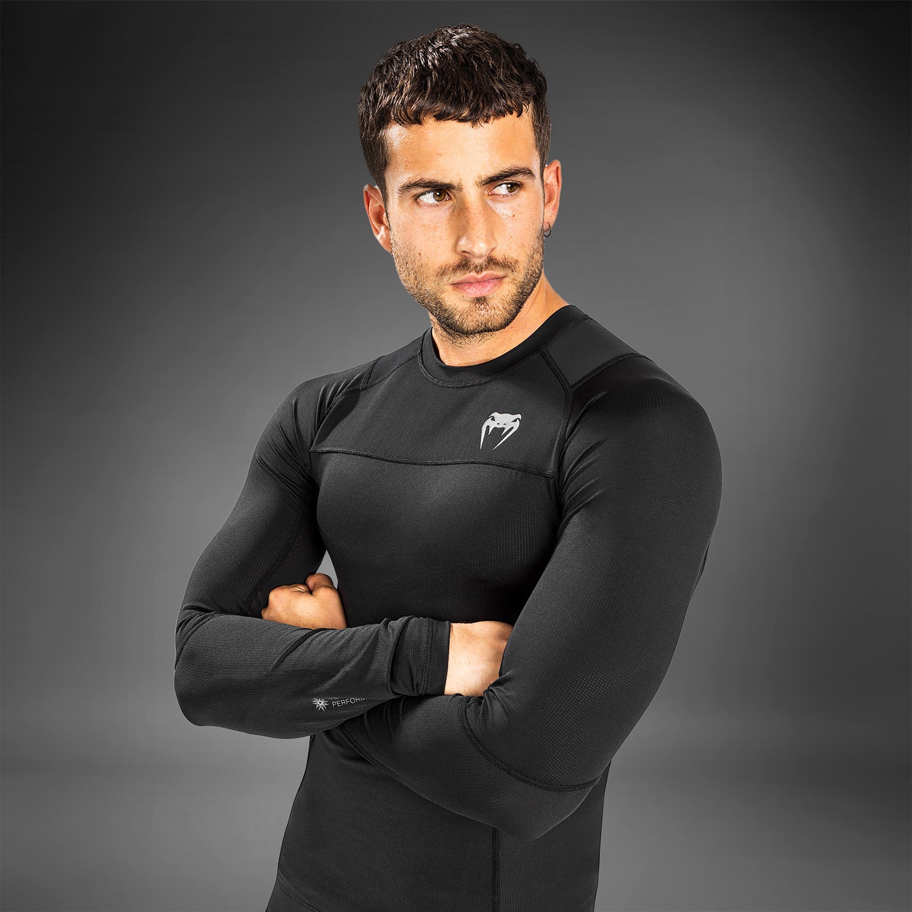 Venum G Fit Air Rashguards Long Sleeve Compression Shirt for MMA, BJJ & Training - Breathable & Lightweight Black - Perfect for Grappling, Martial Arts & Gym Workouts