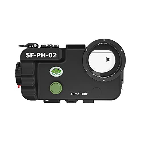 SeaFrogs 40m/130ft Underwater Housing for iPhone 12/13 Series - Waterproof Diving Case with Vacuum System & Camera Controls (SF-PH-02) | Perfect for Scuba Diving, Snorkeling & Underwater Photography