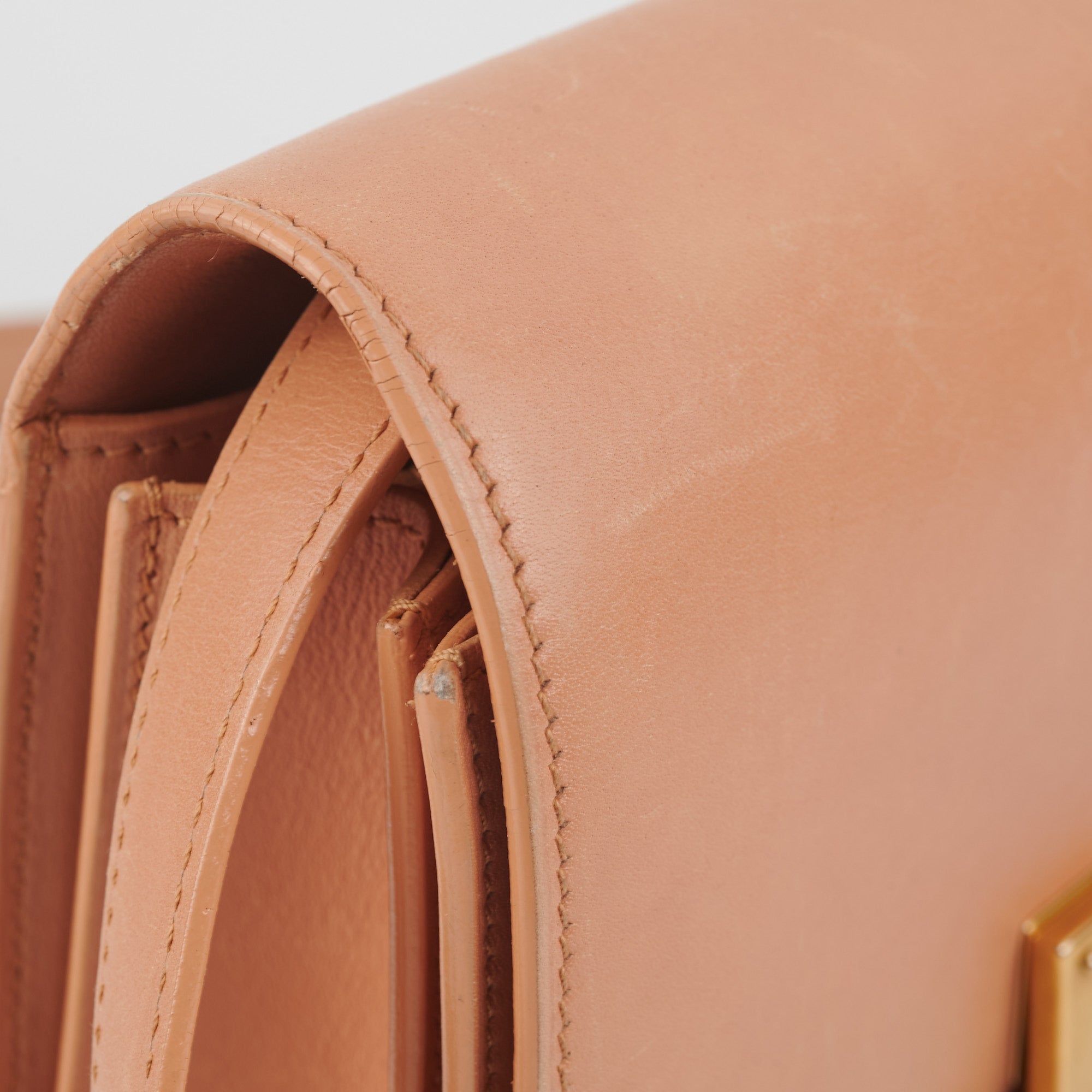 Celine Small Box Bag in Beige | Genuine Leather Crossbody Purse for Women | Perfect for Work, Travel & Everyday Use