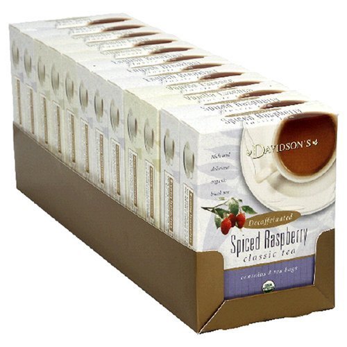 Organic Davidson Tea 2158 Assorted Decaffeinated Classic Tea Bags - 8 Count Box | Herbal Tea for Relaxation, Evening & Bedtime Use