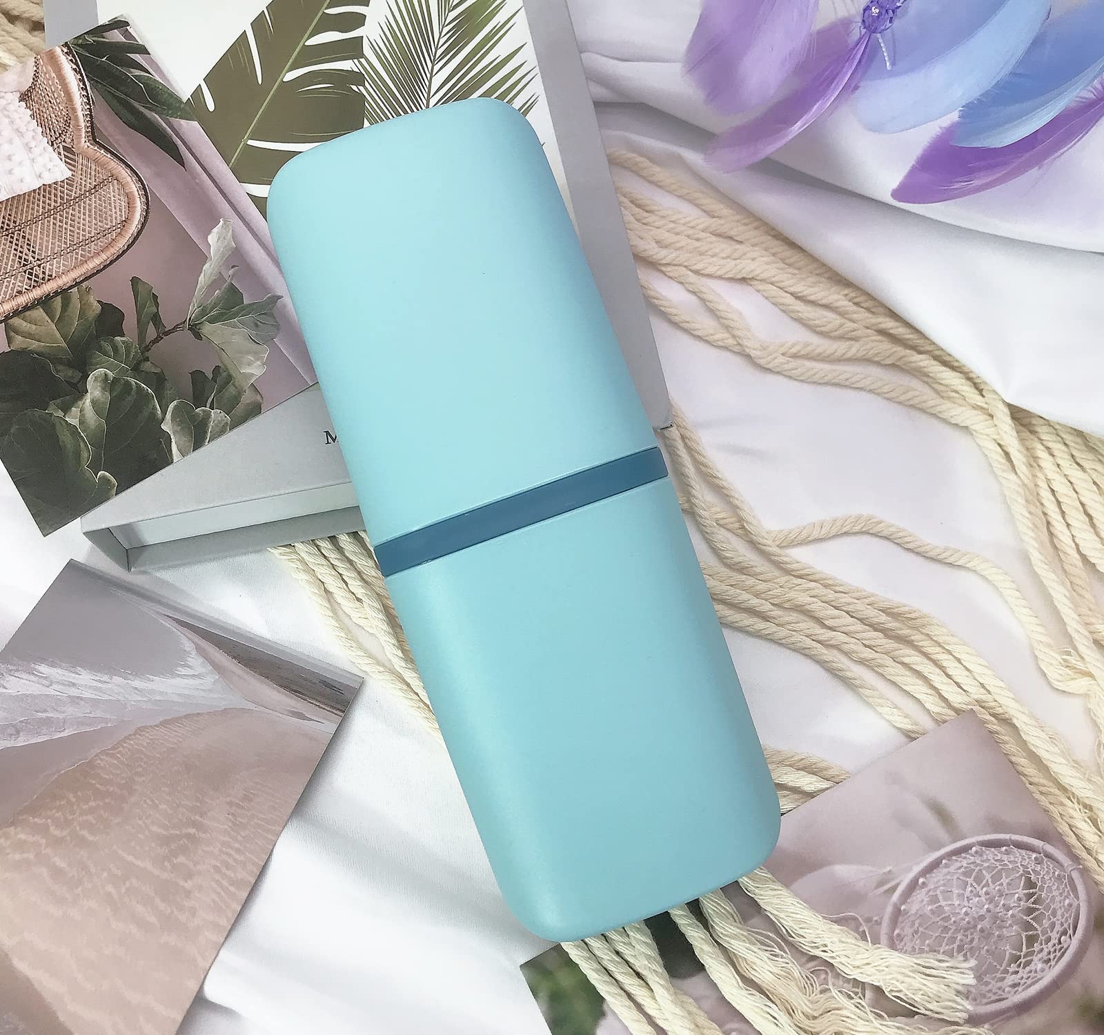 Portable Travel Toothbrush & Toothpaste Holder with Cup - Compact Toothbrush Case for Camping, School, Business Trips & Bathroom Organization - Ideal for Travel Accessories & Hygiene On-The-Go