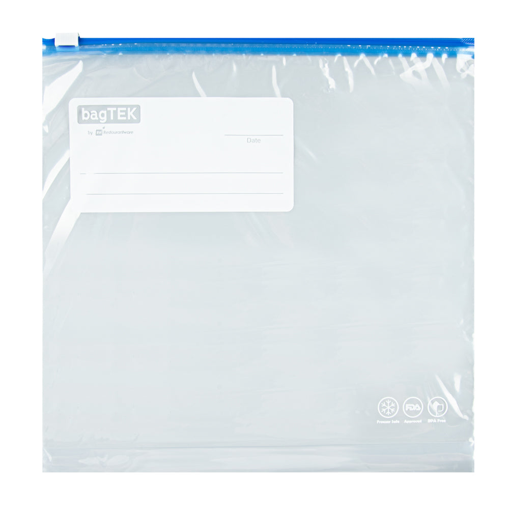 BPA-Free 1 Gallon Clear Plastic Freezer Bags with Slider Seal & Expandable Bottom - 25 Count Box (9.5