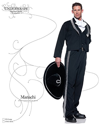 Authentic Men's Traditional Mariachi Costume - Premium Quality Mexican Charro Suit for Parties, Performances & Halloween