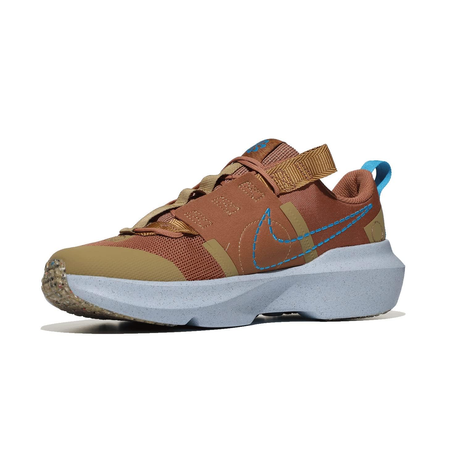 Nike Crater Impact Boys' Running Shoes Big Kids Size 5.5 - Mineral Clay/Laser Blue/Elemental Gold | Lightweight & Durable for School, Sports & Daily Activities