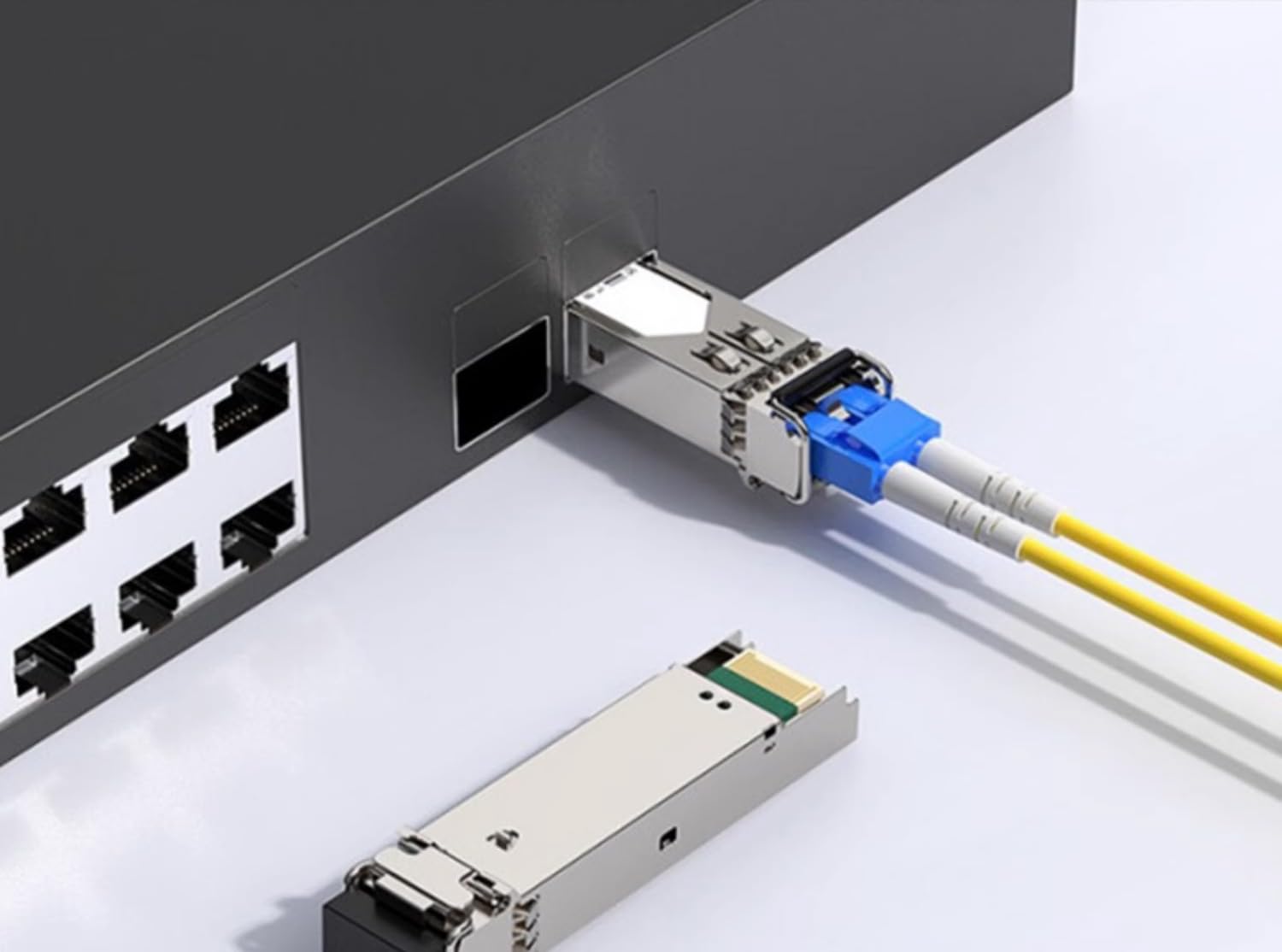 10GBase-SR SFP+ LC Transceiver Module - 850nm Multimode Fiber Optic for 10G Ethernet - 300m Range - Plug & Play - Compatible with Cisco, Juniper, HP & More (2-Pack) - Ideal for Data Centers, Enterprise Networks & High-Speed Connectivity