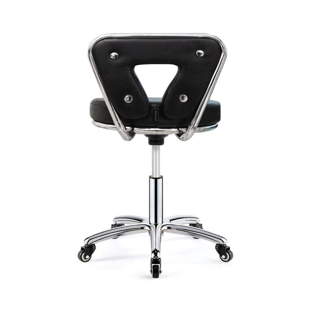 Advanced Hydraulic Adjustable Rolling Stool RSWB471 - Ergonomic Rolling Chair for Workshop, Garage, Salon & Office Use