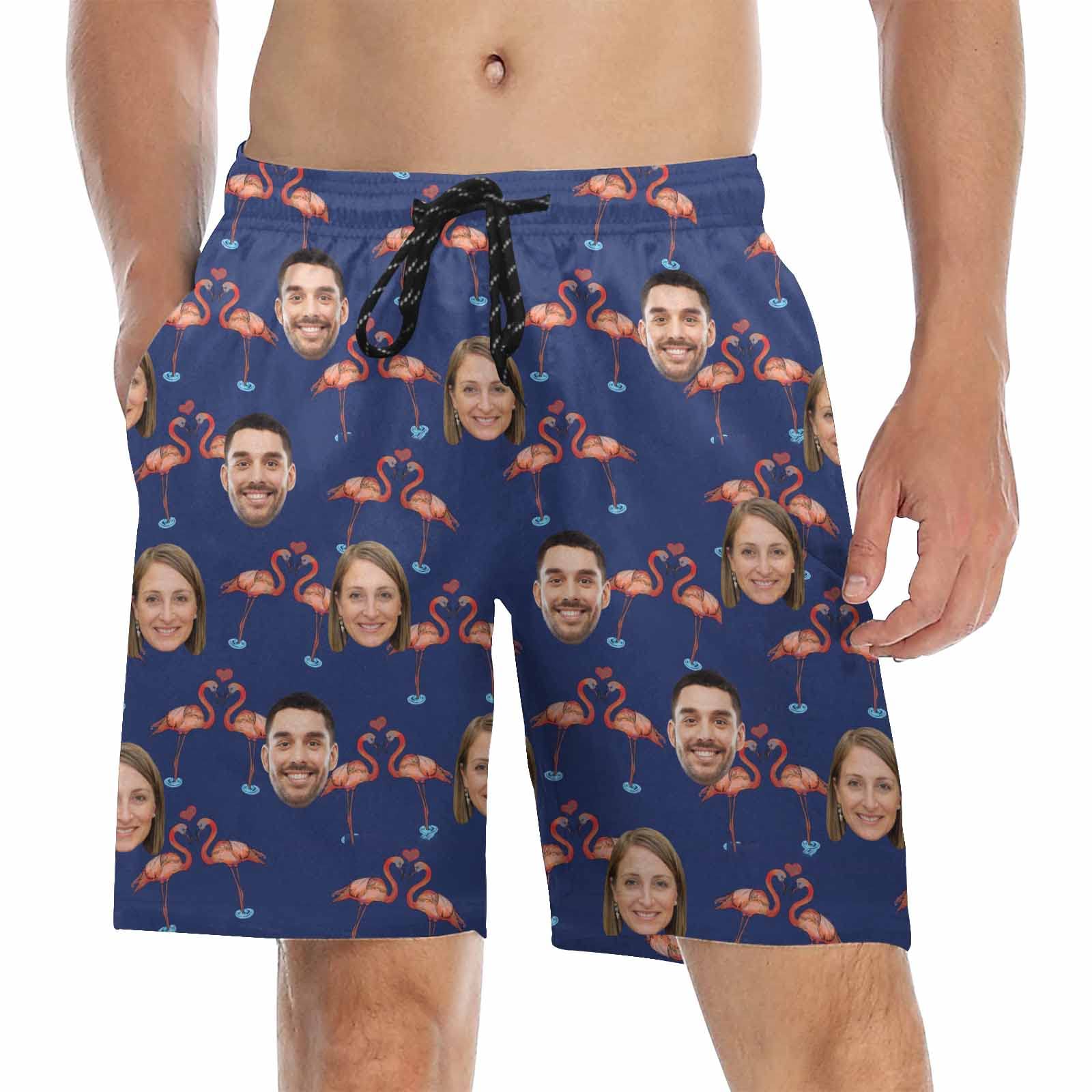 Custom Printed Men's Swim Trunks with Photo - Personalized Beach Shorts for Him - Funny Birthday Gift for Boyfriend/Husband - Perfect for Pool Parties, Beach Vacations & Summer Outings