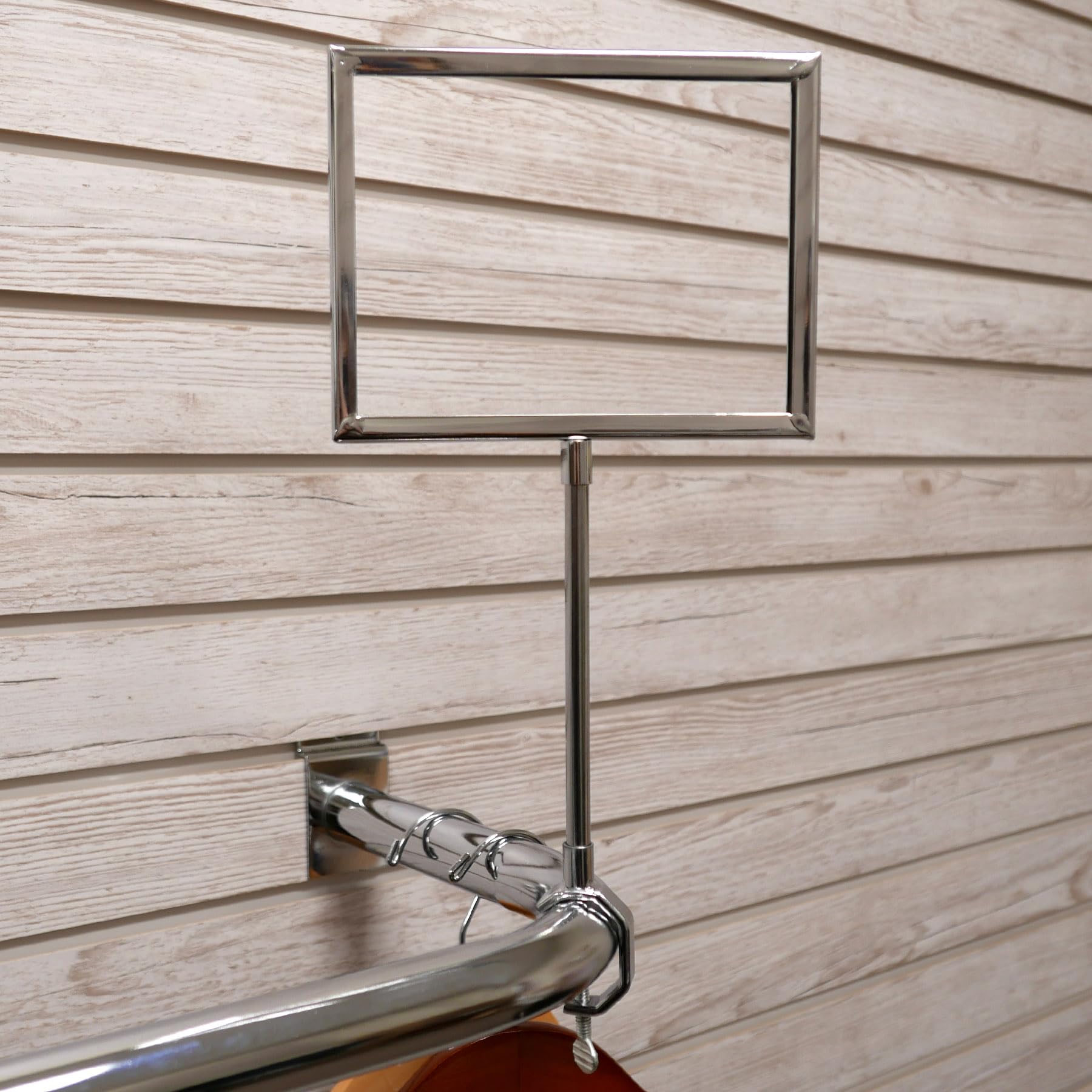 Universal Retail Rack Chrome Frame Clamp-On 5.5