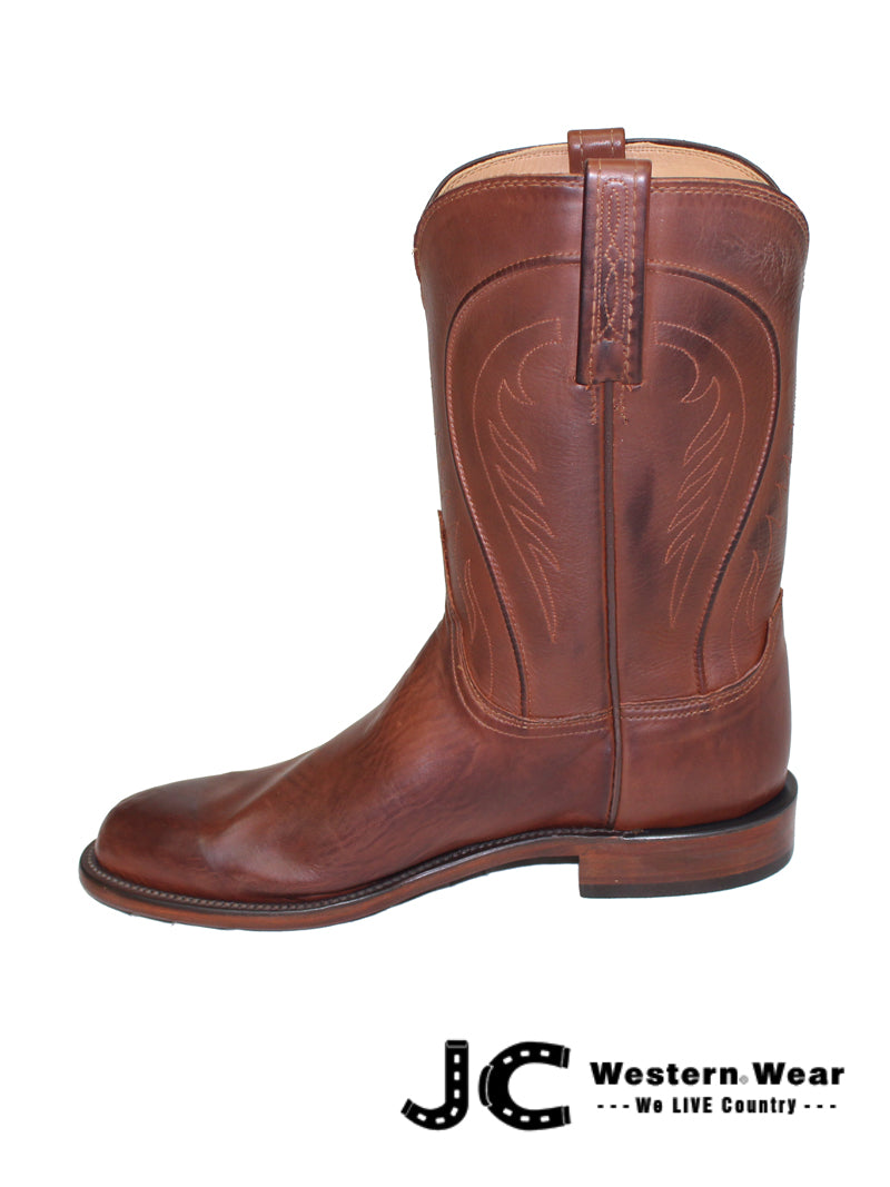 Lucchese HL3504.RR Men's Heritage Boots - Ranchhand Tan Burnished Leather Cowboy Boots for Western Riding & Country Fashion