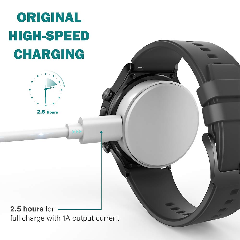TUSITA Magnetic Charger for HUAWEI Smartwatch - 1M/3.3ft Fast Charging Cable - Compatible with HUAWEI Watch GT 2/GT 3/GT 4 - Perfect for Home, Office & Travel Charging