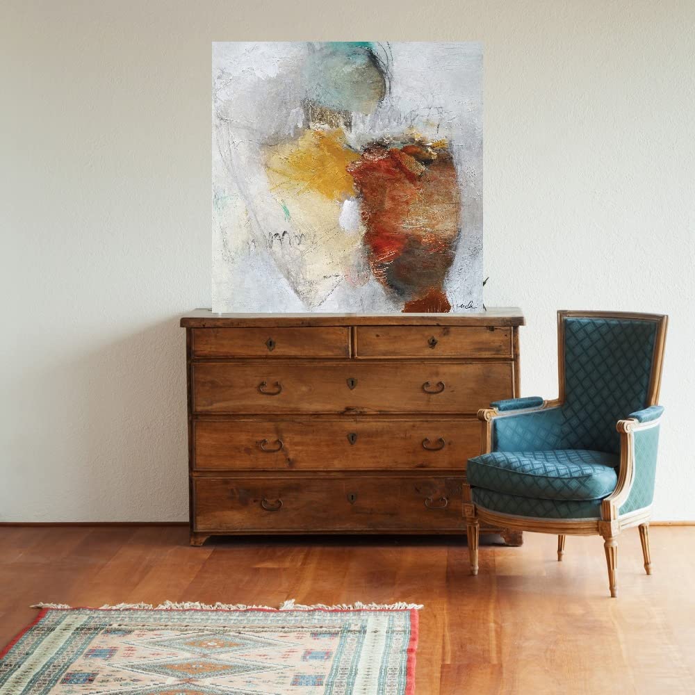 Nicole Hoeft Abstract Canvas Wall Art - 37x37 Inch Modern Ready-to-Hang Painting for Living Room, Bedroom, Office Decor - Perfect for Home, Dining Room & Bathroom Wall Decor