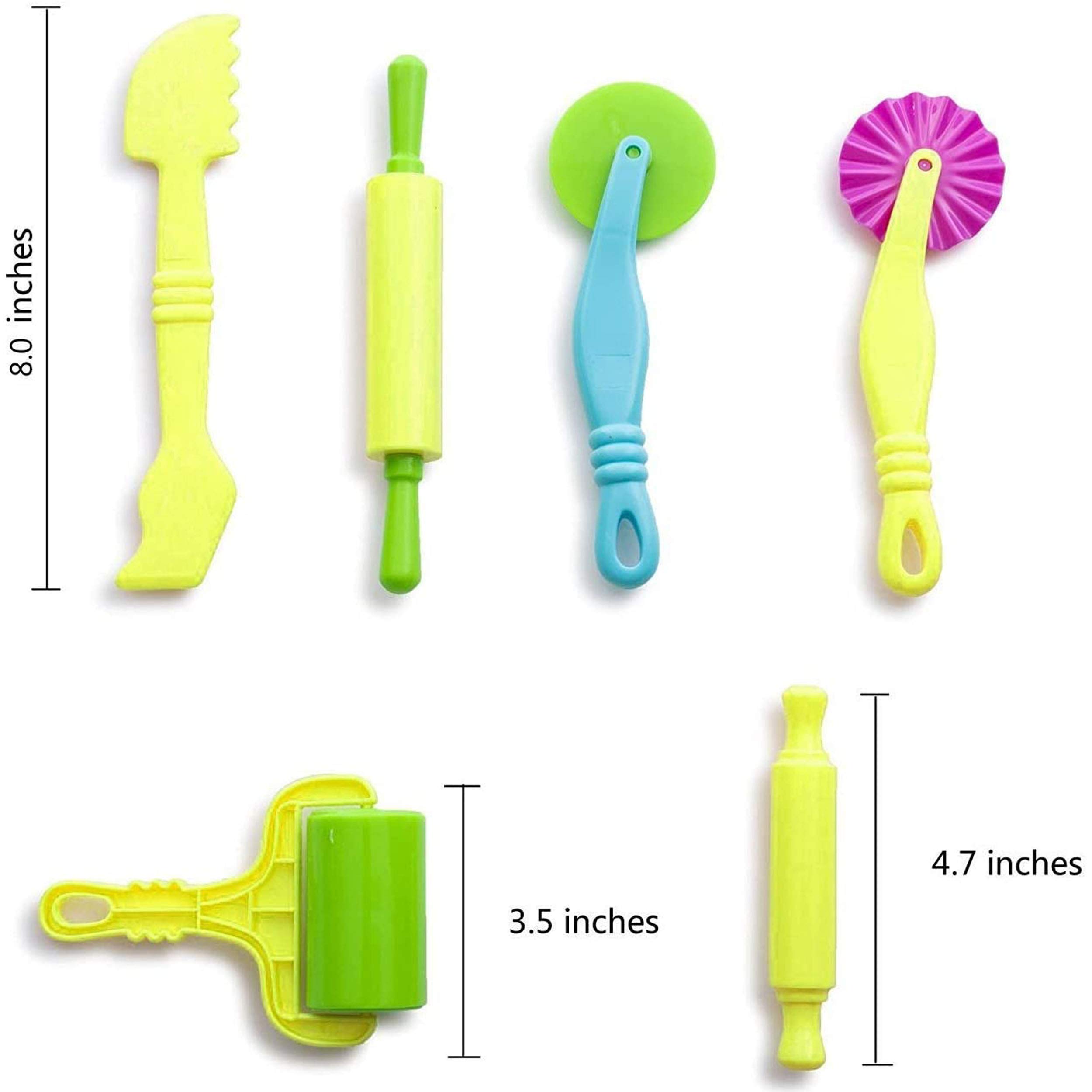 6-Piece Kids Clay & Dough Tool Kit - Non-Toxic, Colorful Modeling Tools for Creative Play - Perfect for Arts & Crafts, Preschool Learning & Sensory Development