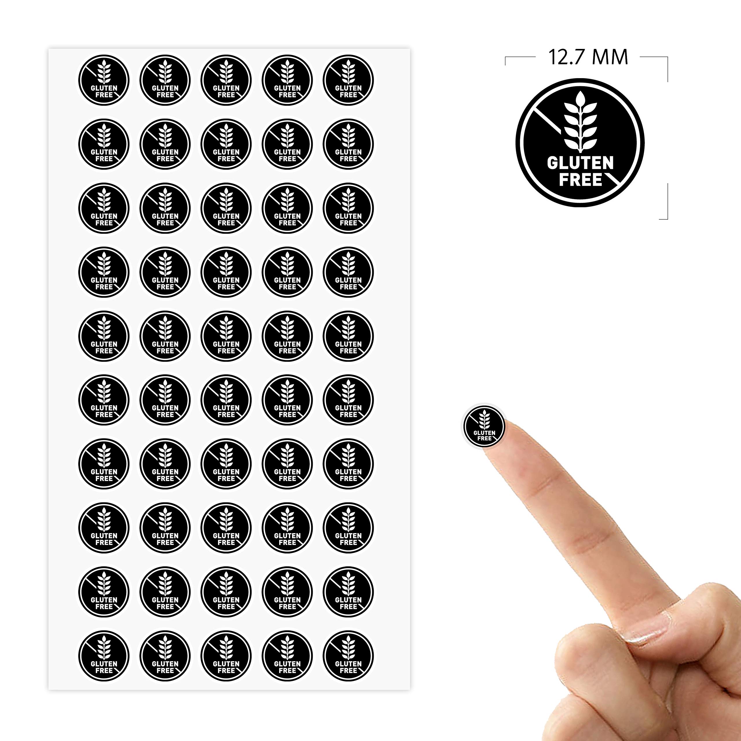 ARK Creation 50 Wedding Meal Stickers for Place Cards - Gluten-Free Menu Choice Labels for Wedding Seating - Perfect for Buffet, Plated Dinners & RSVP Meal Selection (Black)