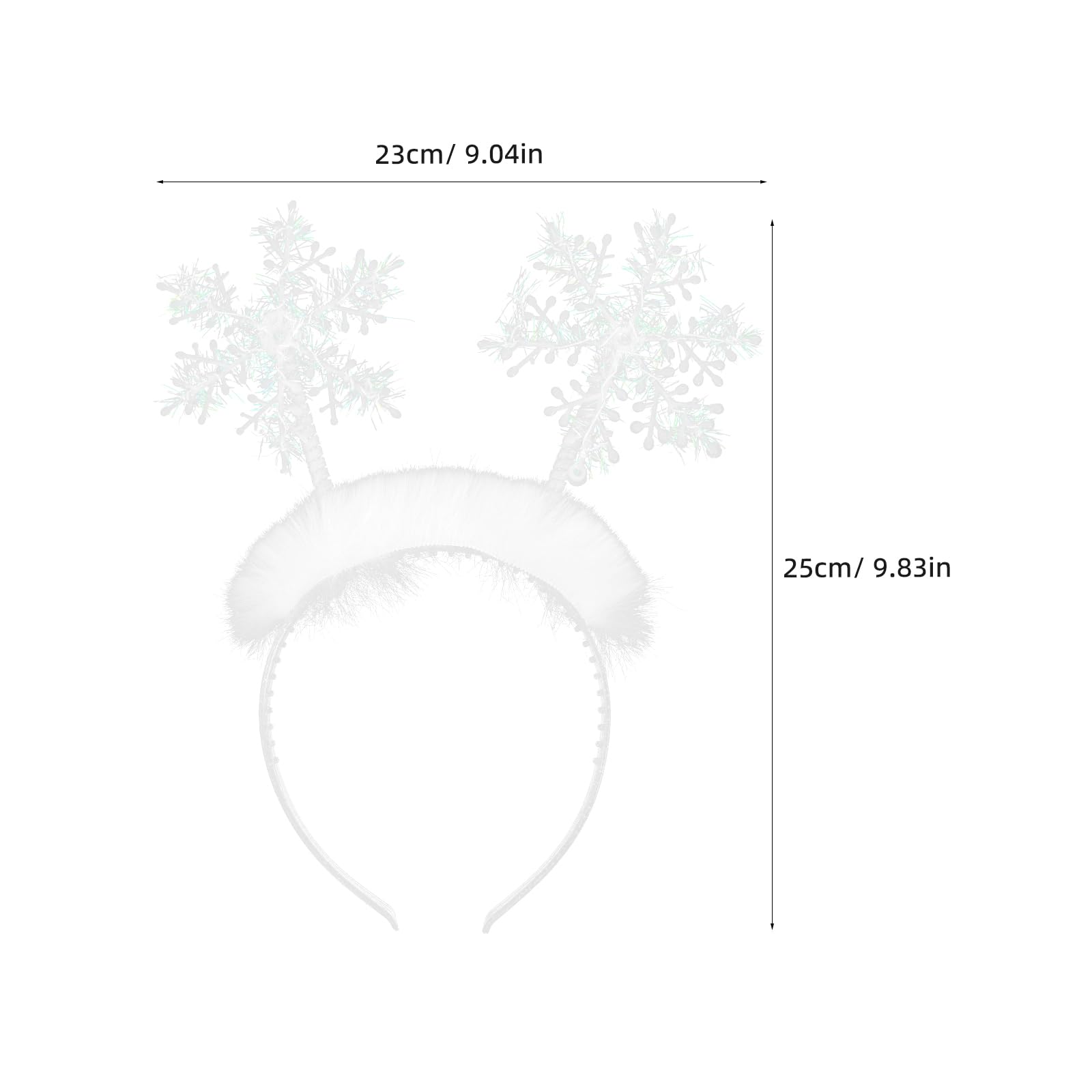 Lurrose 2 Pack Christmas Feather Snowflake Headbands - Festive Holiday Hair Accessories for Women, Girls & Kids - Perfect for Christmas Parties, Costumes & Holiday Photos