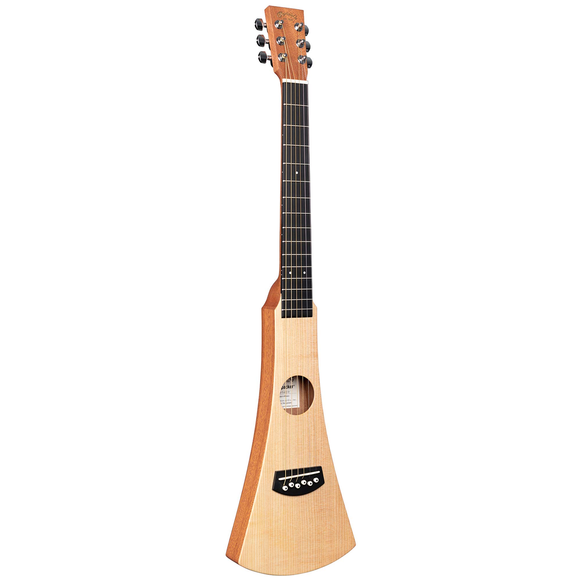 Martin Backpacker Steel String Travel Guitar with Gig Bag - Perfect for Camping, Hiking & Outdoor Adventures