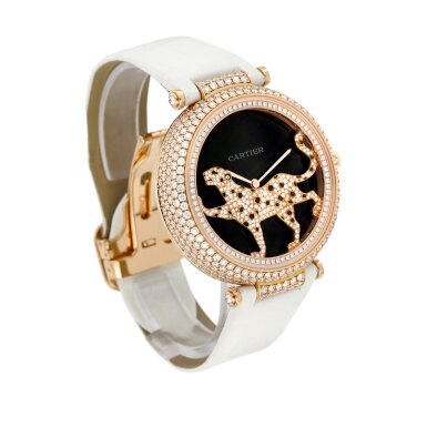 Cartier Panthere 18K Rose Gold Diamond Ladies Watch - Luxury Women's Jewelry for Elegant Occasions & Gifts