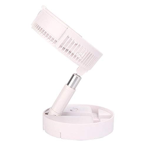 Portable USB Desktop Fan with Telescopic Stand, LED Light & Atomizing Hydration - Foldable Mini Fan for Office, Home, Bedroom, Travel and Outdoor Use