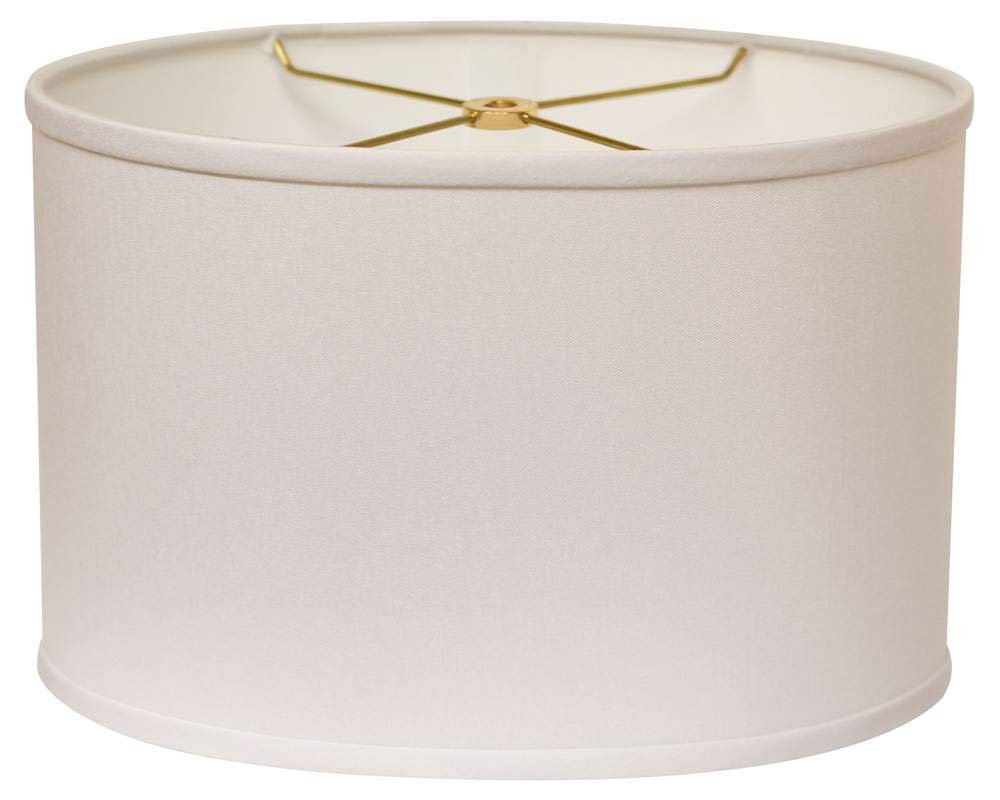 Vintage White Oval Hardback Lampshade with Washer Fitter - Cloth & Wire Slant Design for Bedroom, Living Room & Office Lighting Decor