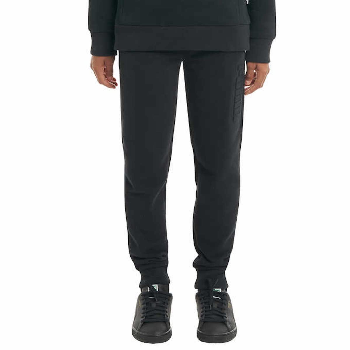 PUMA Youth Boys' Fleece Jogger Pants for Kids - Soft Comfortable Athletic Running Sweatpants for School, Sports & Casual Wear