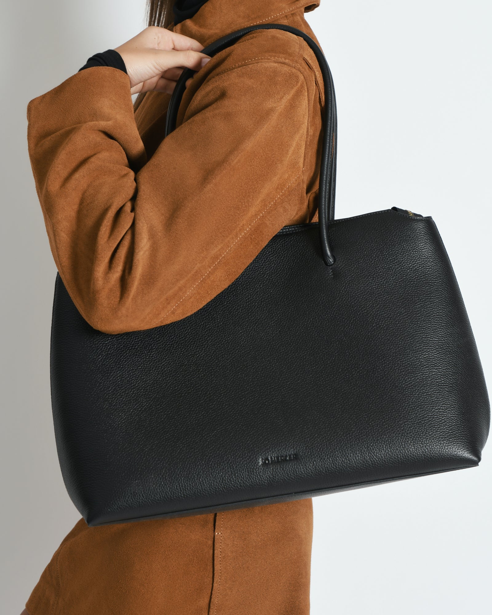 Premium Harvey Tote Bag - Genuine Black Leather Handbag for Women | Stylish Work Bag, Travel Purse & Everyday Carry-all