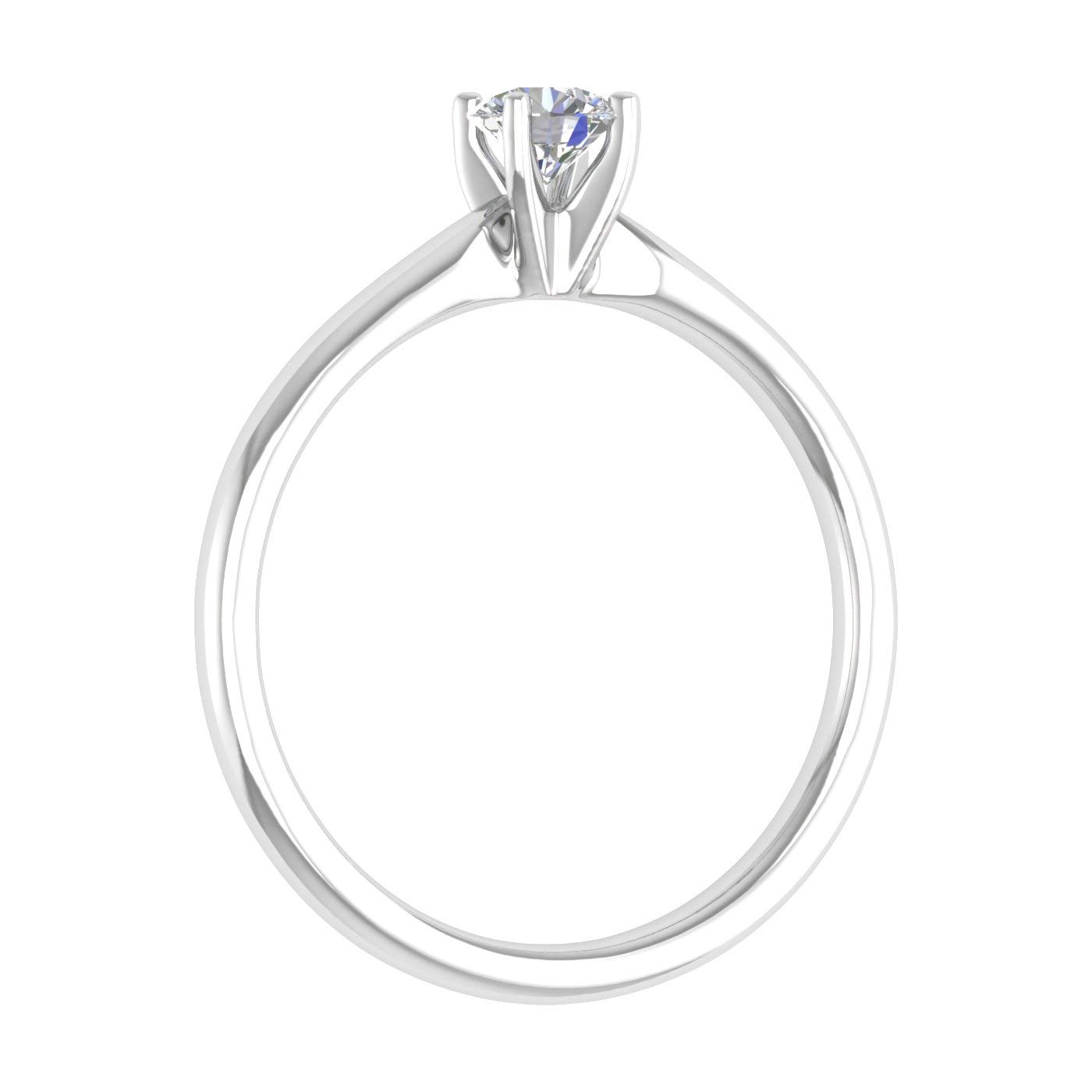 1/5 Carat 4-Prong Solitaire Diamond Engagement Ring in 10K Gold - Perfect for Proposals, Anniversaries & Special Occasions