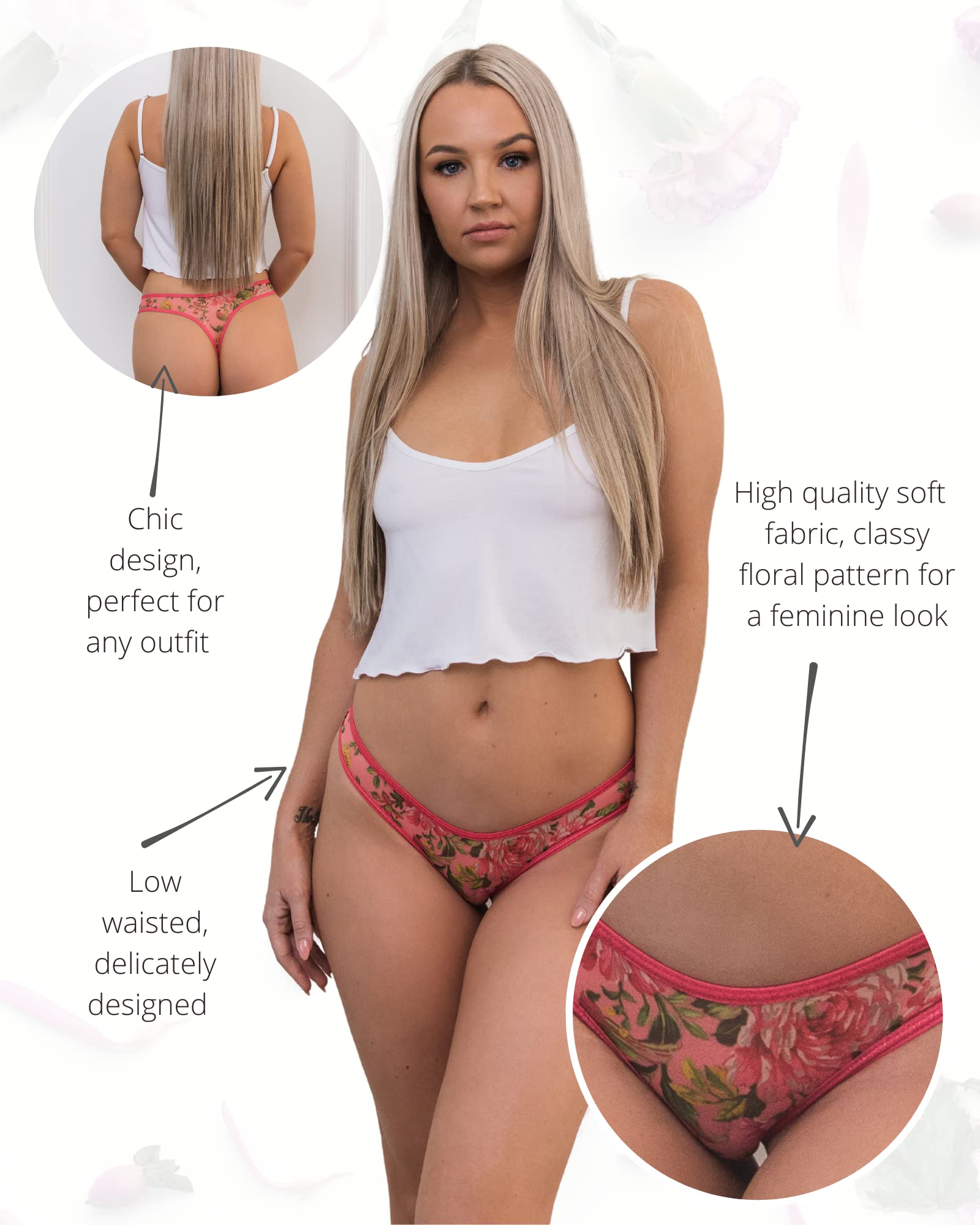 Wicked Weasel Sexy Lingerie Set - Rose Le Jardin 6056 Knicker Panties for Women | Comfortable & Elegant Underwear for Date Night & Special Occasions