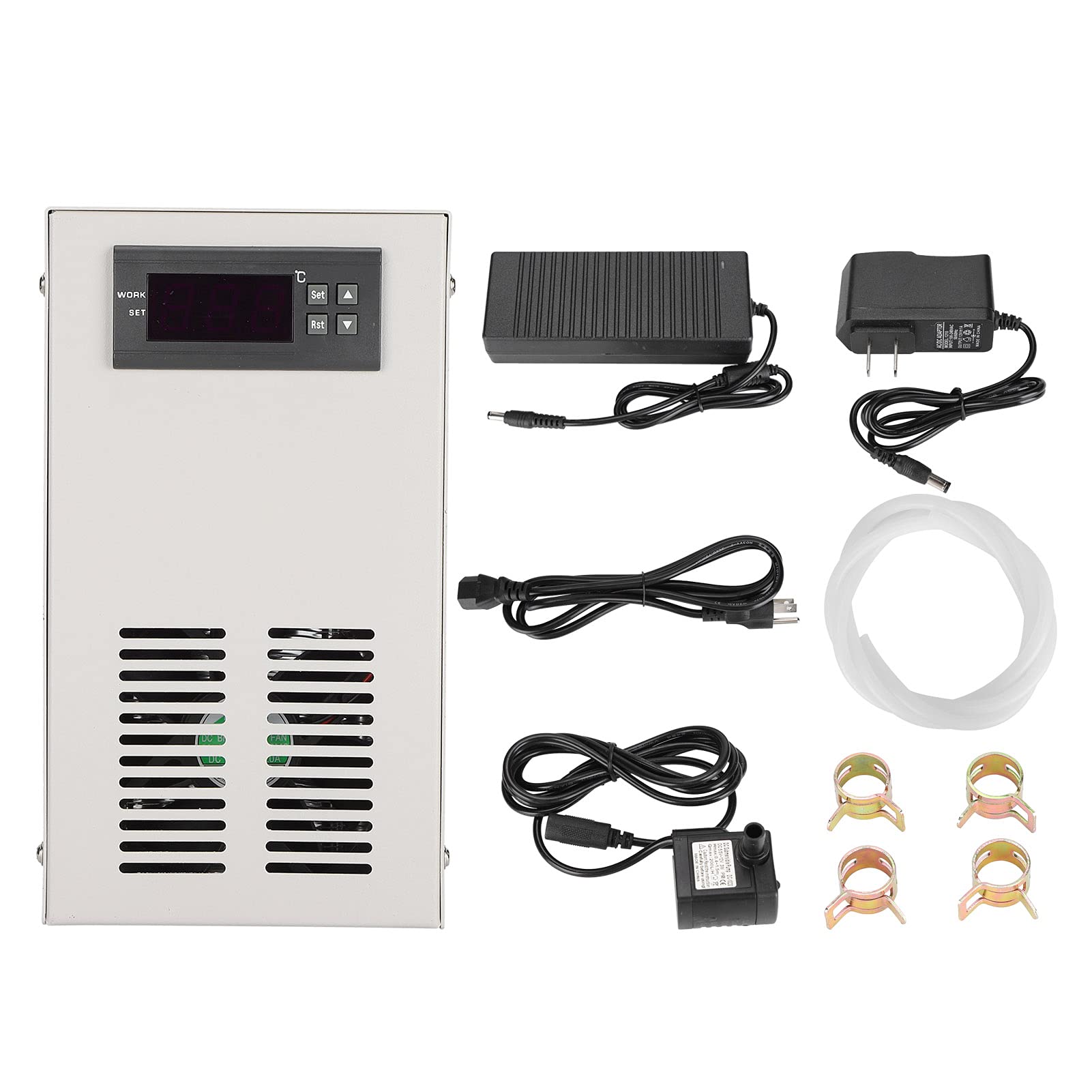 GLOGLOW Aquarium Chiller - 100V-240V 72W Silent Electronic Water Cooler System for Fish Tanks, Hydroponics & Aquatic Plants | Perfect for Home Aquariums, Reef Tanks & Aquatic Gardens