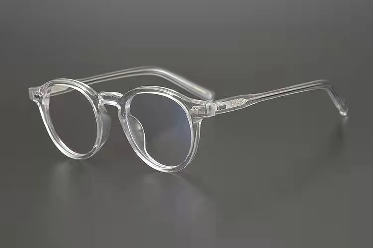 Aimee Unisex Full Rim Round Acetate Eyeglasses Frame 1201 - Stylish & Lightweight for Reading, Work, and Everyday Fashion